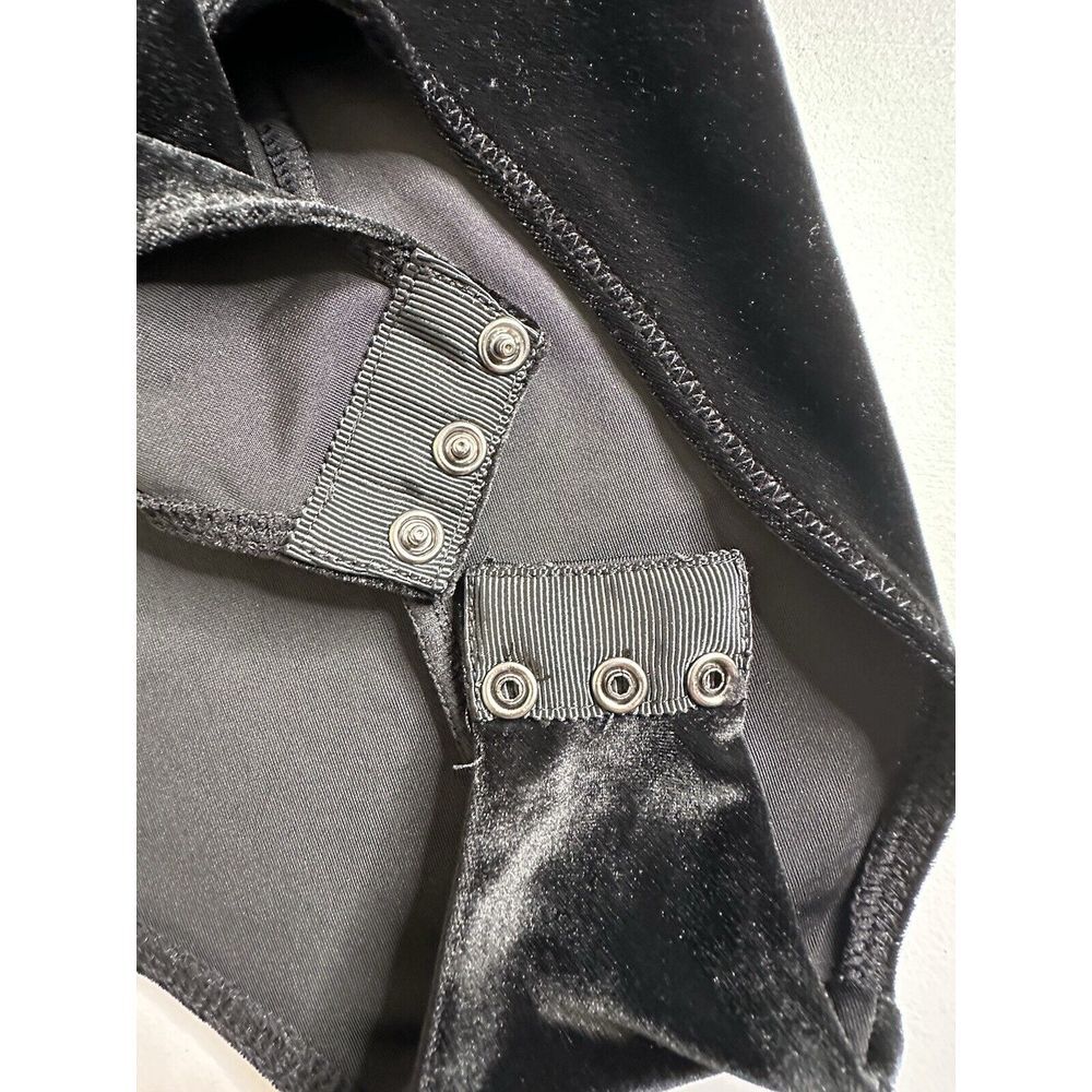 Vtg Peck & Peck Weekend Women's Black Velvet Jacket with Brooch‎ Clasp Closure L - Picture 14 of 16